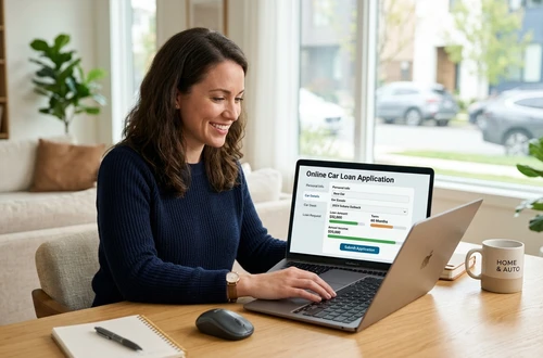 Meridian loan advisor reviewing documents with client